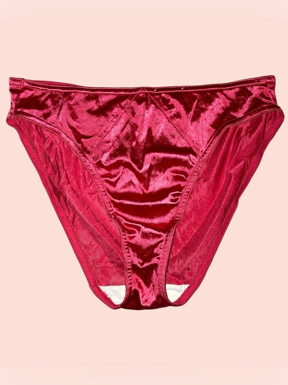 Vintage Red Satin Panty